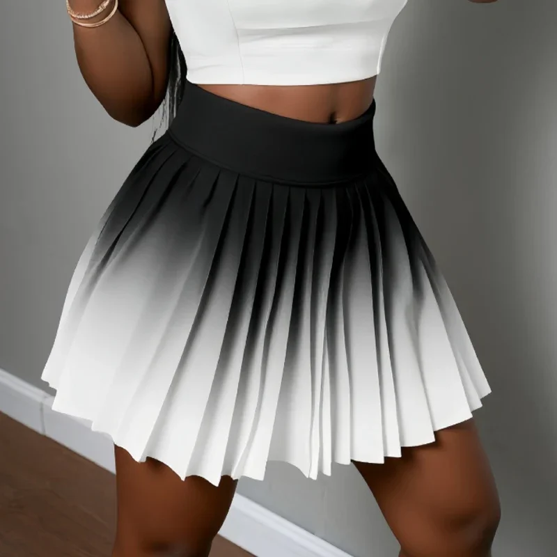 High Waist Women Tennis Pleated Skirt with Inner Lining High Waist Double Layer Design Sport Sexy Fitness Yoga Shorts Dancing