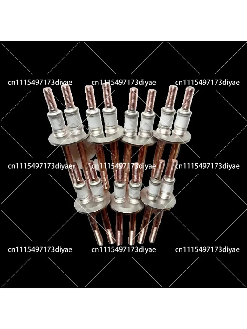 KF40 Electrode Brazing High Voltage Insulating Ceramic Lead Feedthrough for Vacuum Chamber