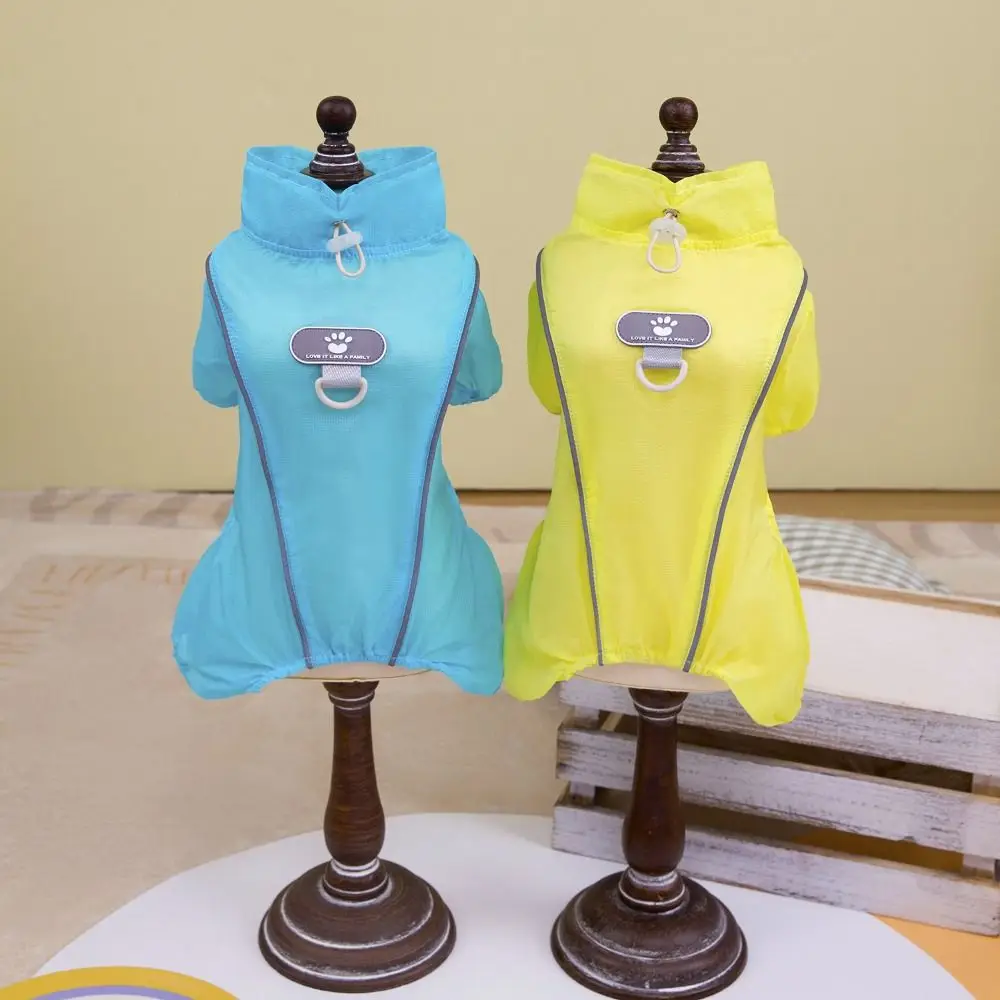 Bichon Jumpsuits Summer Pet Sunsuit Bodysuit Solid Color Dog Sunscreen Clothes Four Legs Breathable Dog Thin Shirt Summer