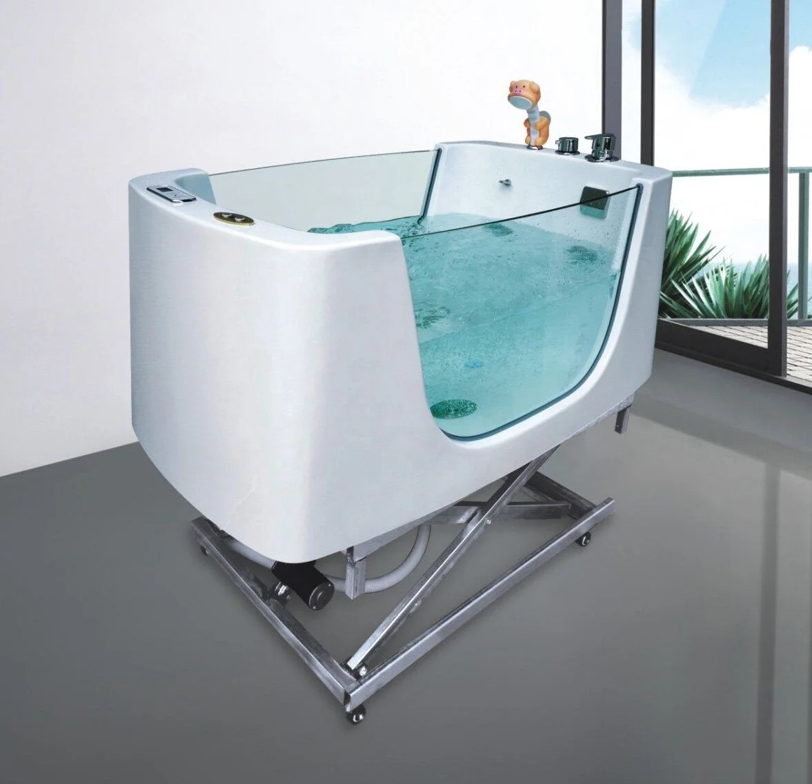 

Big Pets Acrylic Wash Tubs, Cat Dog Hospital Bathing Tub Spa Massage Freestanding whirlpool Bathtub for Pets