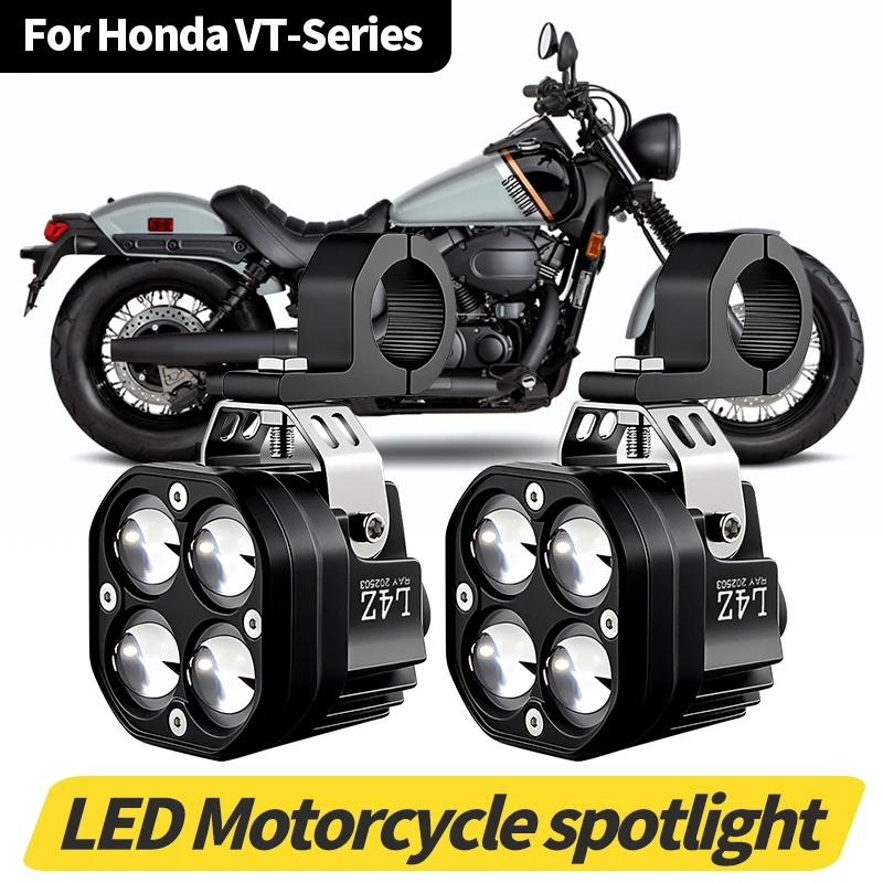 

80W 12000LM Motorcycle Headlights LED Flicker Lamp Driving Spotlight Indicators High Low Beam Light For Honda VT750C Shadow Aero