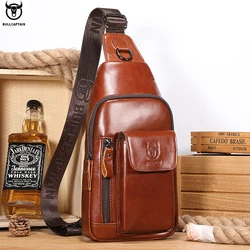 Bullcaptain Men's Multifunction Anti-theft Man Crossbody Cross Body Travel Sling Chest Bags Pack Messenger Pack for Male