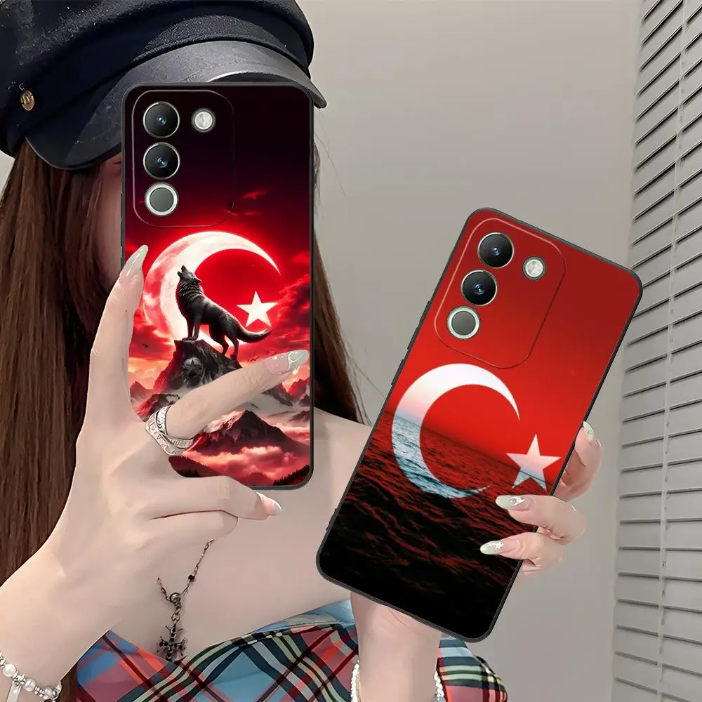 Чехол для мобильного телефона с флагом Турции для VIVO V60 V50 V40 V30 V29 V27 V25 V23 Pro Lite 5G с цветным принтом, чехол для мобильных телефонов