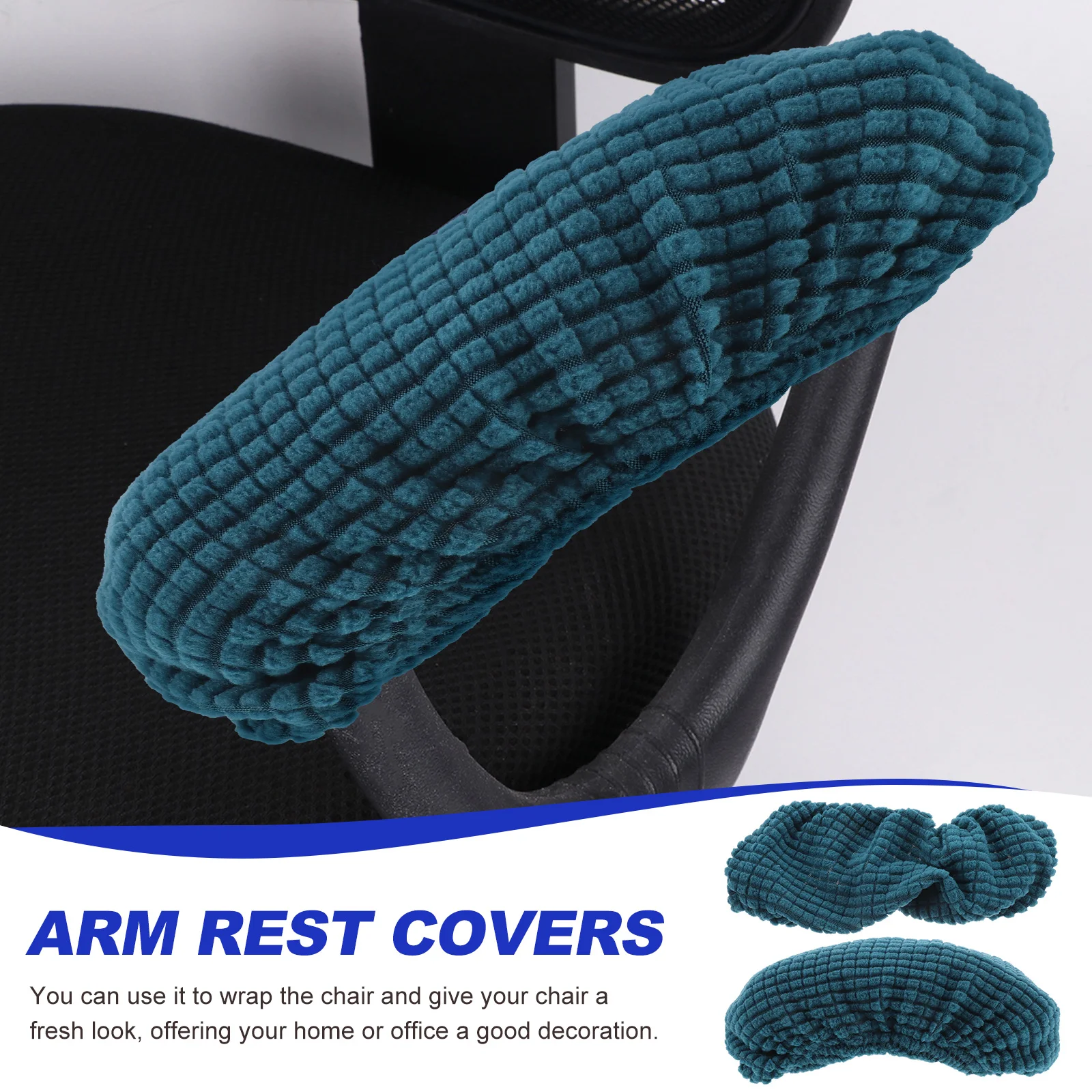 

2Pcs Office Chair Armrest Covers Thick Elastic Chair Handle Pads Stretchy Removable Comfortable Armrest Sleeves for Home Office