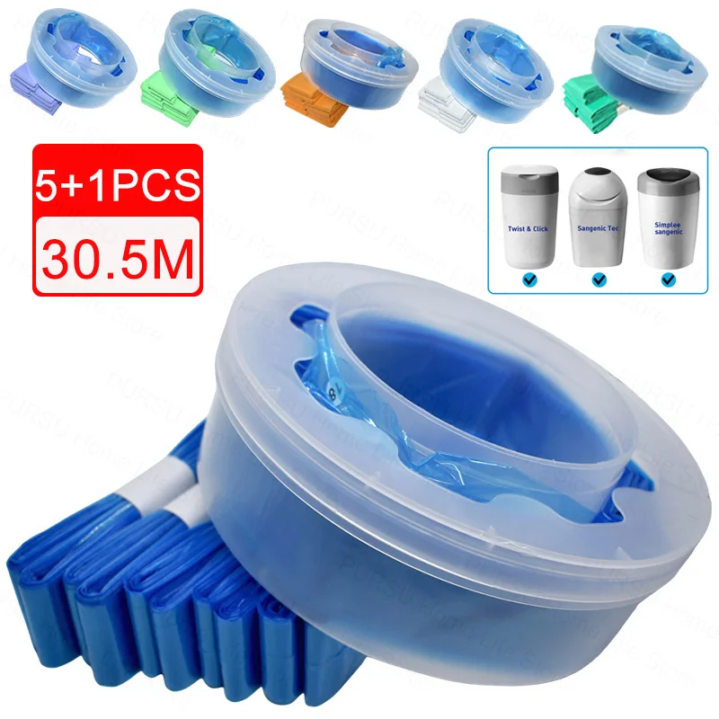 Saco de substituição de balde de fraldas multicolorido Bady saco de lixo para Tommee Tippee Sangenic Simplee e Twist & click e Sangenic Tec Pail