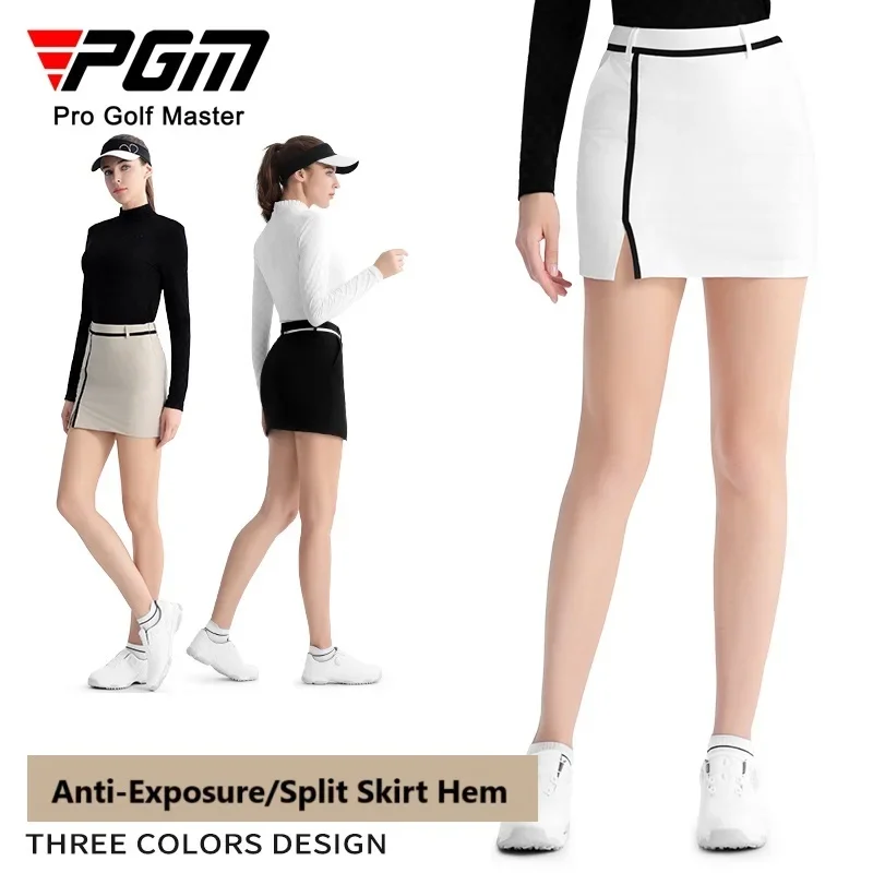 Autumn Pgm Golf Women's Short Skirt Sports All-match Pencil Skorts Lady High Waist Split Hip Skirt Fashion Outdoor Golf Clothing