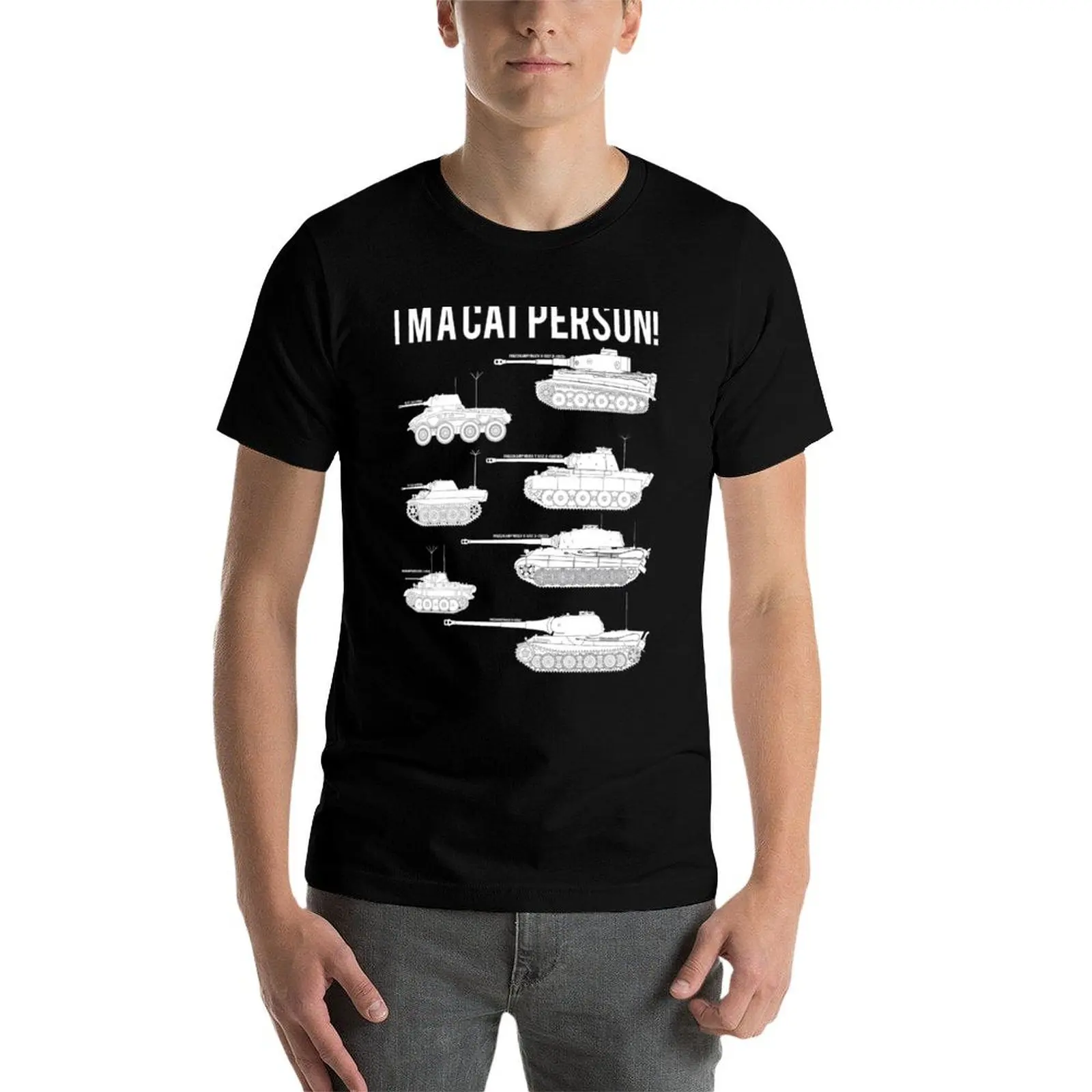 Im a cat person (7 German cats) T-Shirt t shirts for man cotton t shirt man cotton t shirt men luxury