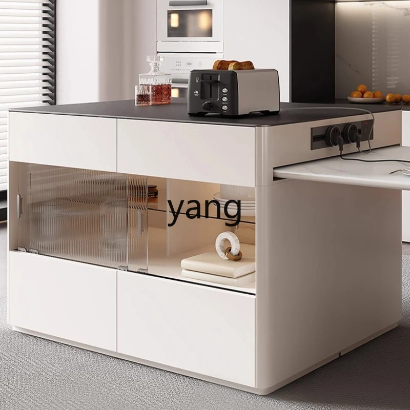 

tgf Sideboard Cabinet for Home Living Room Light Luxury Kitchen Island Modern Rock Board Simple Storage Cabinet