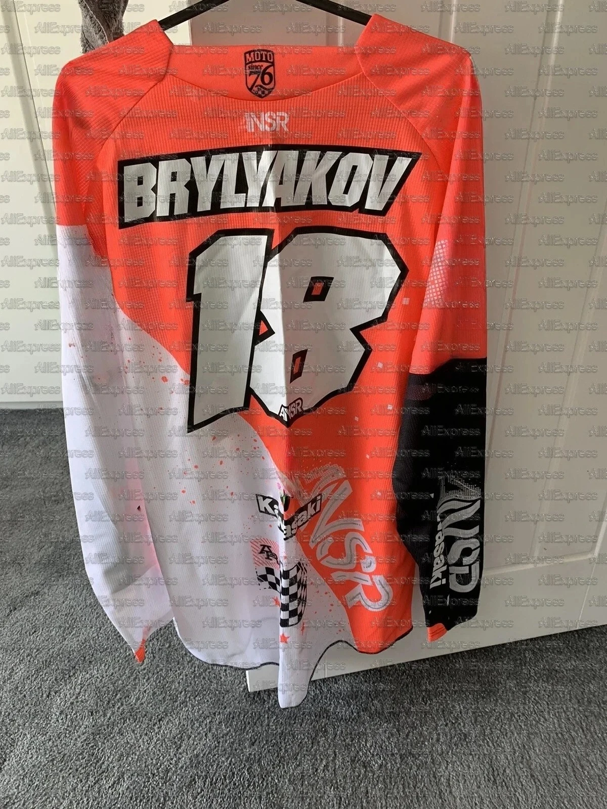 

Kawasaki Motorcycle Long Sleeve T-Shirt New Summer Riding Sunscreen Fast Drying Sweat Absorbing T-Shirt for Bikers