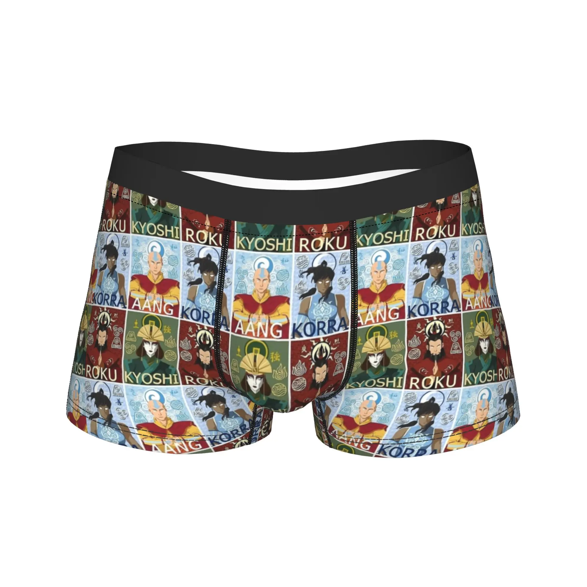 Last 4 Avatars Anime Underwear  Male Boxer Brief Elastic Boxershorts Trenky Pattern Plus Size Panties