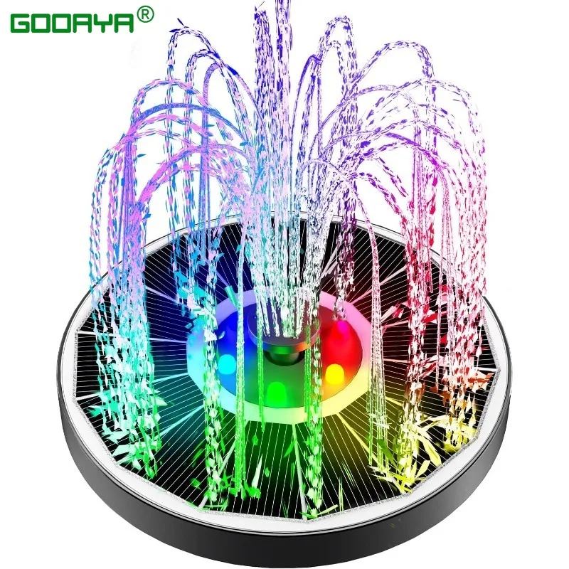 Solar Water Fountain Pool Pond Waterfall Fountain Garden Decoration Outdoor Bird Bath Solar Power Floating Water Pump Decoration
