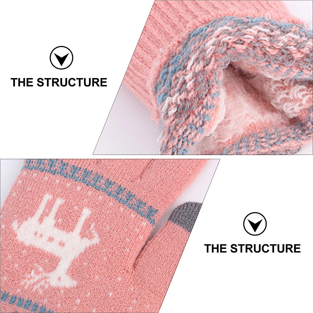 

to Weave Touch Screen Gloves Woman for Cold Weather Acrylic Winter Knit Christmas