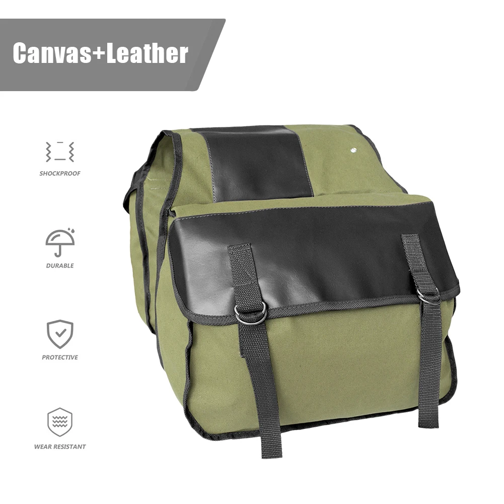 Motorbike Touring Saddle Bag Canvas Waterproof Panniers Box Saddle Bag Rear Motorcycle Luggage Tank Bag For Honda 750