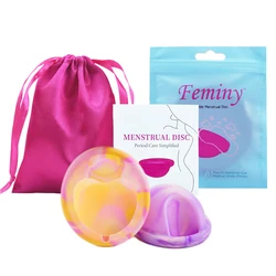 2024 New Menstrual Disk Period Disc Menstrual Collector Silicone Cup Period Cup Feminine Care Tampon Health Beauty Menstrual Cup