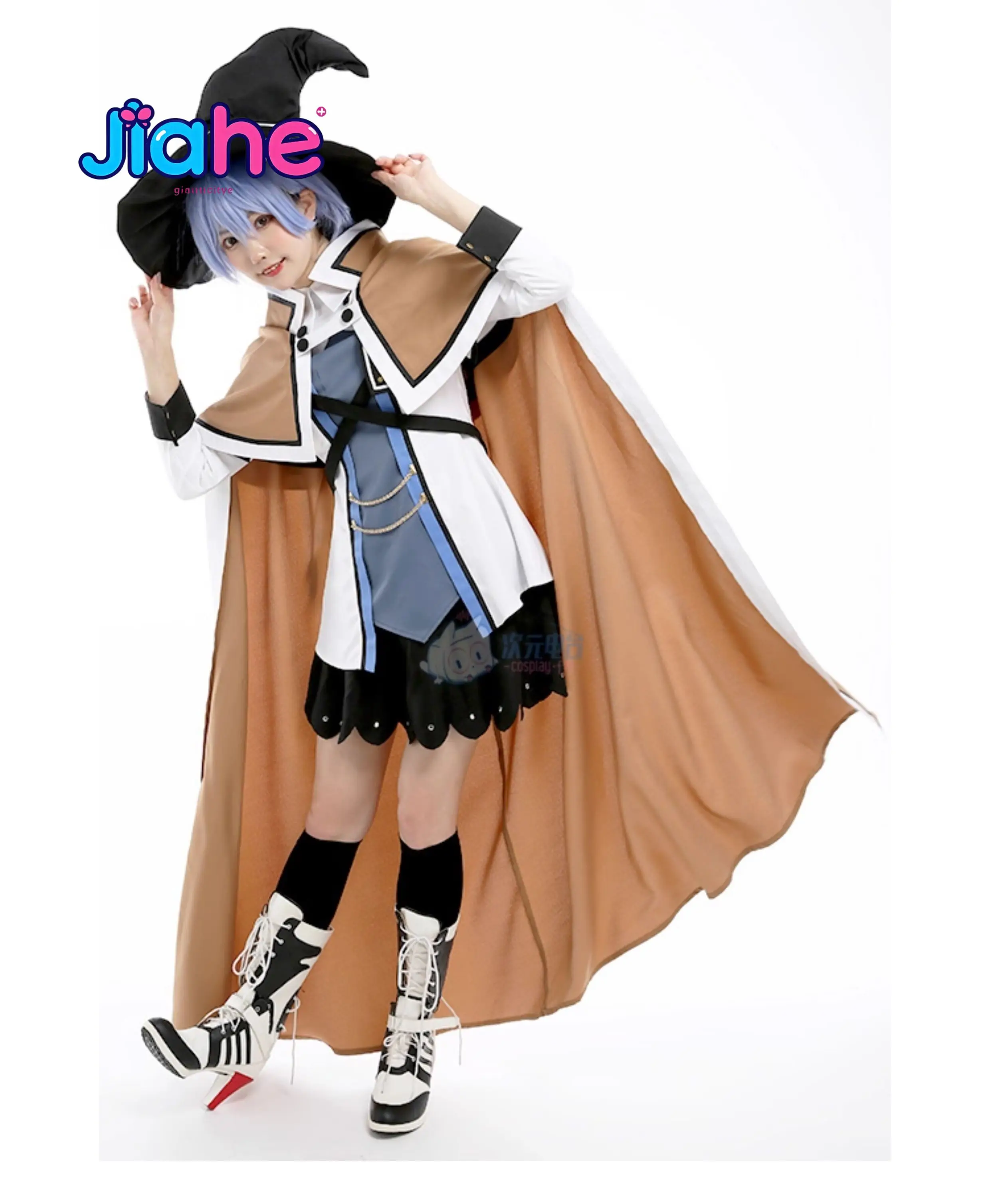 Anime Roxy Mushoku Tensei Roxy Cosplay Costume Sweet Lolita Dress Cloak Prop Halloween Carnival Role Playing Suit for Women - view 6
