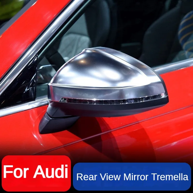 For Audi RearView Mirror Case A3 A4 Q5 Q7 Rear View Decoration Cover Protection Sticker Tremella