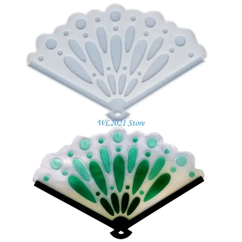 G5GC مروحة قالب من السيليكون الحلي الجبس المعطرة قطرة الغراء الراتنج قالب للزينة