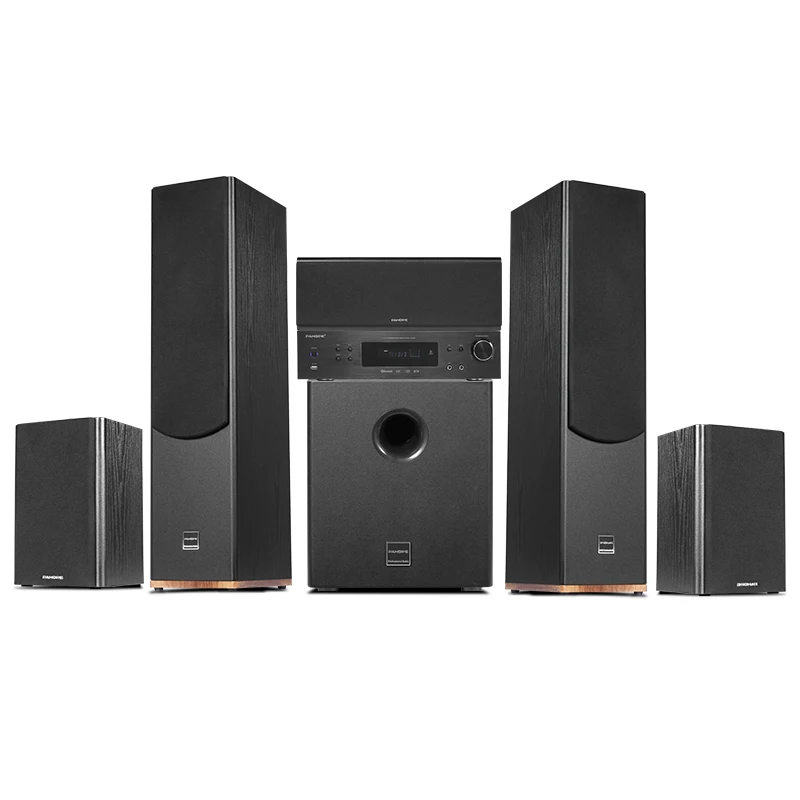 5.1 Tower Home Theater System Surround Sound Wooden Home Theatre System With Digital Amplifier Supporting 3D/4K