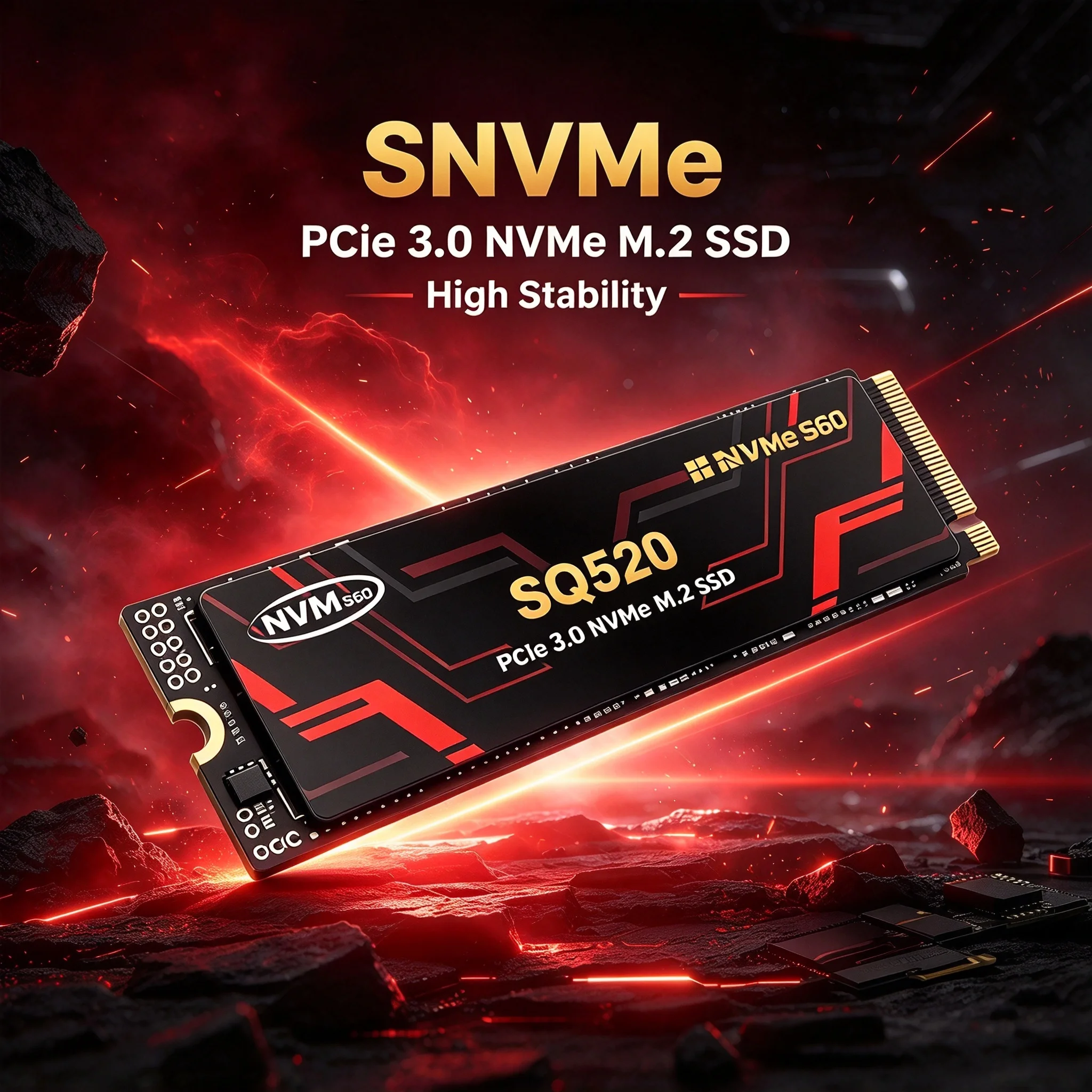 500GB/4TB/2TB/1TB SQ520 M.2 NVMe Inside Solid State Drive, High Speed Storage Disk, Gaming PC, Laptop, Desktop.