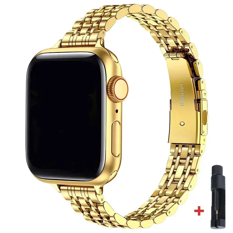 Edelstahlarmband für Apple Watch Ultra3 Band 49 42 44mm Metallarmband für Watch Series 11 10 46mm 9 8 7 6 SE 5 4 3 45 41mm
