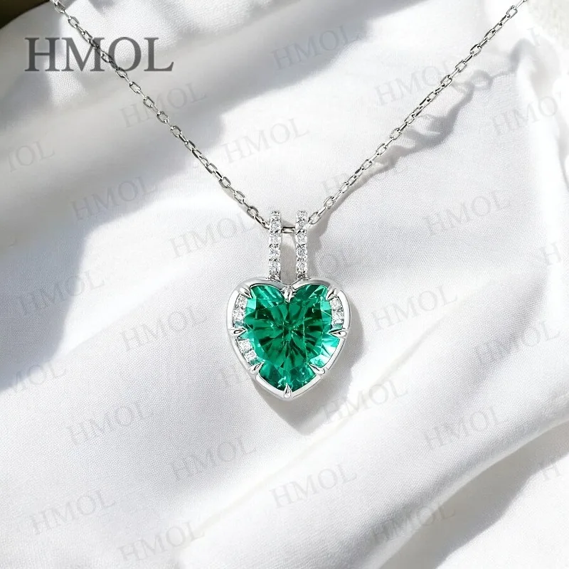 

Набор безелей, ожерелье в форме сердца, стерлинговое серебро 925 пробы, золото 10 карат/14 карат/18 карат, изысканный драгоценный камень, выращенный в лаборатории, подарок на годовщину