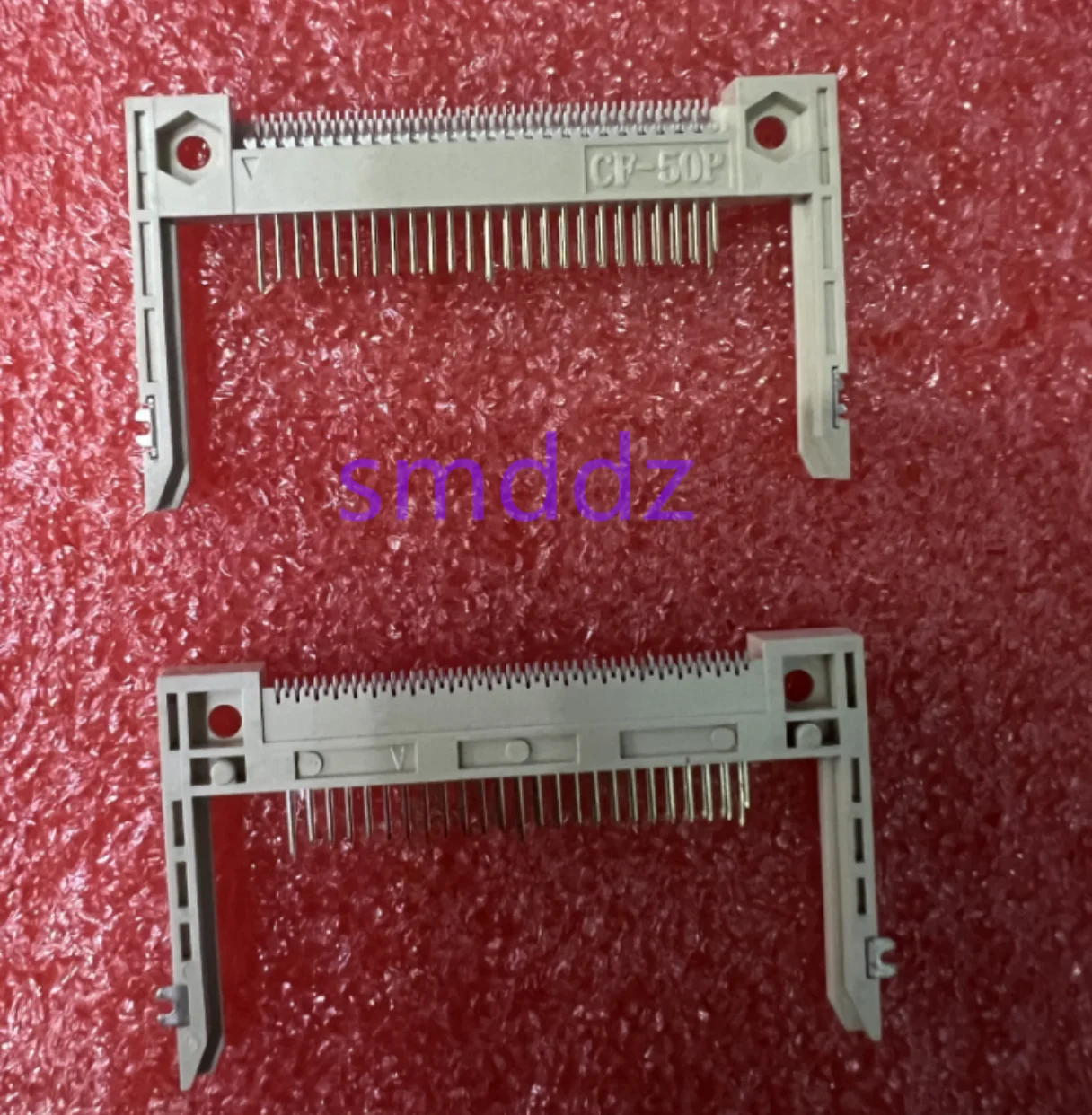 10pcs /  CF card slot SMT board connector, (on board), arm length 50 pins (13.7mm, 19.0mm, 26.9mm)