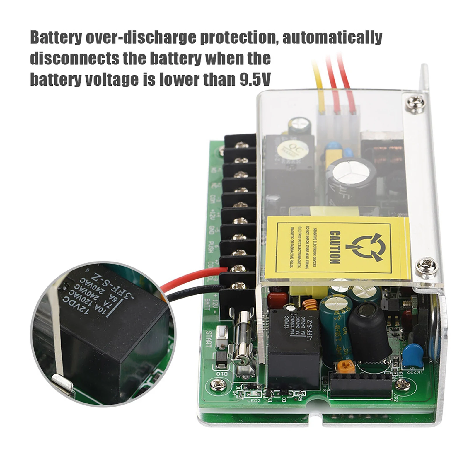 Controller Support Lock Time Delay 50W Transformer High Utilization Efficiency Access Control Large Output for Security System