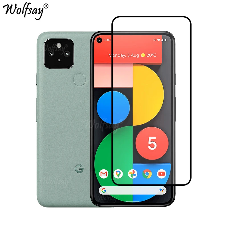 Cubierta completa de vidrio templado para Google Pixel 5, Protector de pantalla para Google Pixel 6 6A 7 Pro, vidrio de cámara para Google Pixel 5