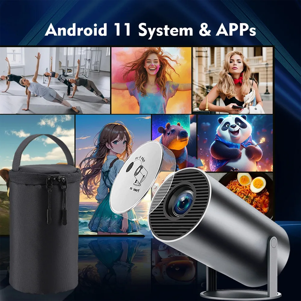 2025 DITONG HY300 Plus HD 4K جهاز عرض محمول 1280x720P أندرويد LED فيديو مسرح منزلي سينما صغيرة Proyector فيلم HY300pro