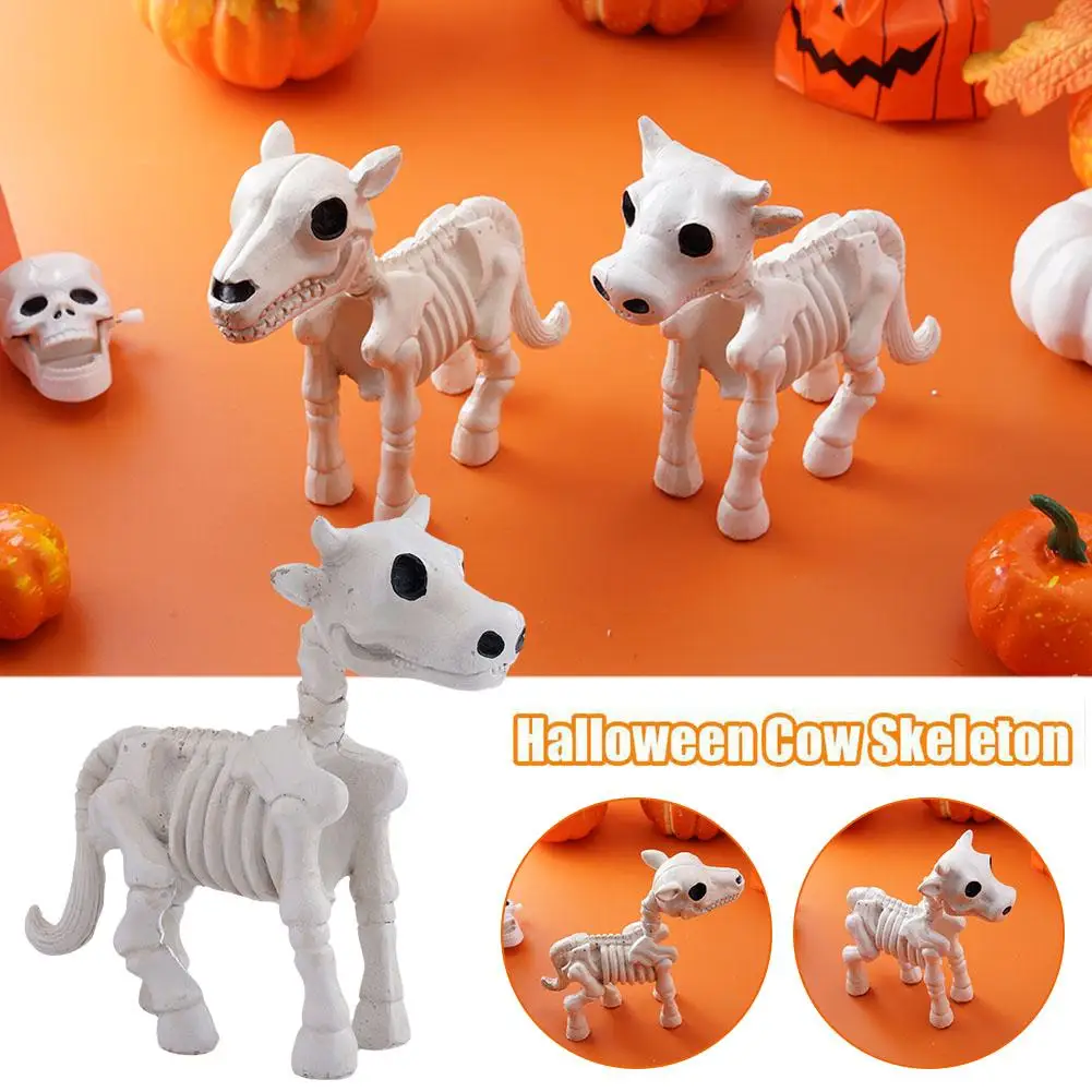 Cow Horse Spooky Skeleton Halloween Reusable Outdoor House Ornment Graveyard Scene Decoration Haunted Props Animal F0Q0