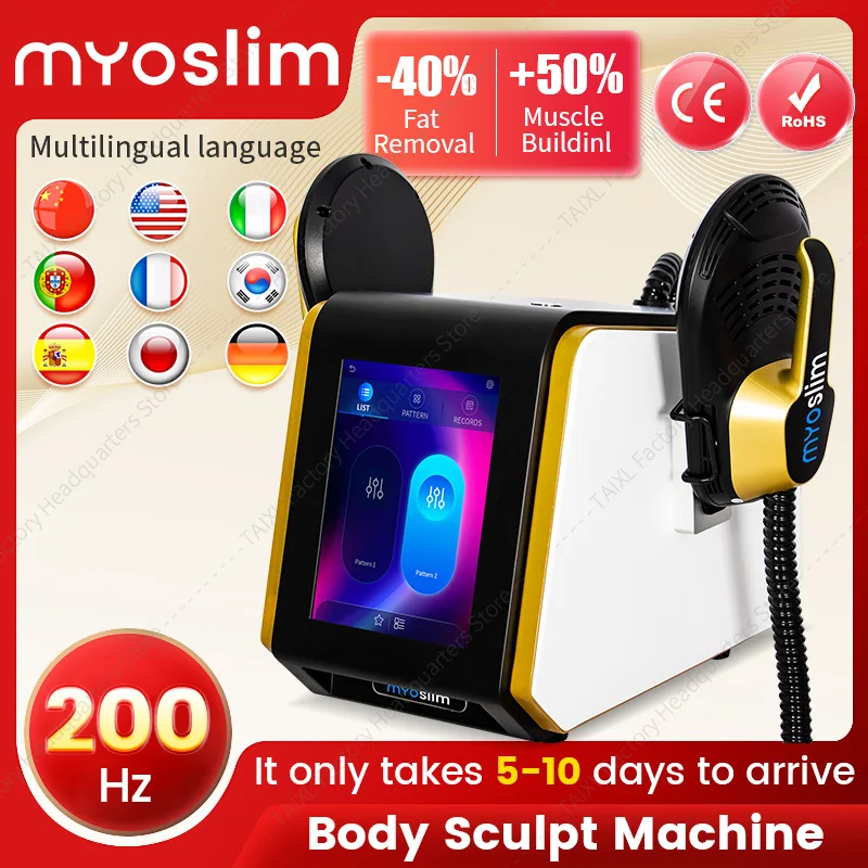 

Professional EMS MYOslim 6500W RF Machine Hi-EMT Body Sculpting Fat Burning EMS Slimming Lose Weight Beauty Equipment 200HZ CE