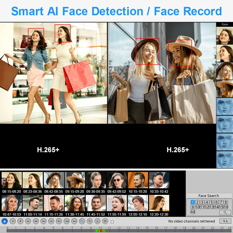 Smar H.265 CCTV NVR Face Detection 10CH 16CH 32CH 36CH Max 4K Output Security Video Recorder Motion Detect P2P Onvif XMEye APP