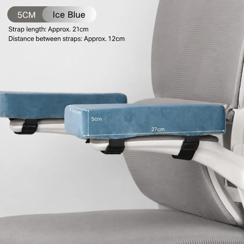 Sponge Foam Chair Armrest Pad Curve Design Fasten Strap Elbow Support Cushion Thick Cushion Adjustable Belt