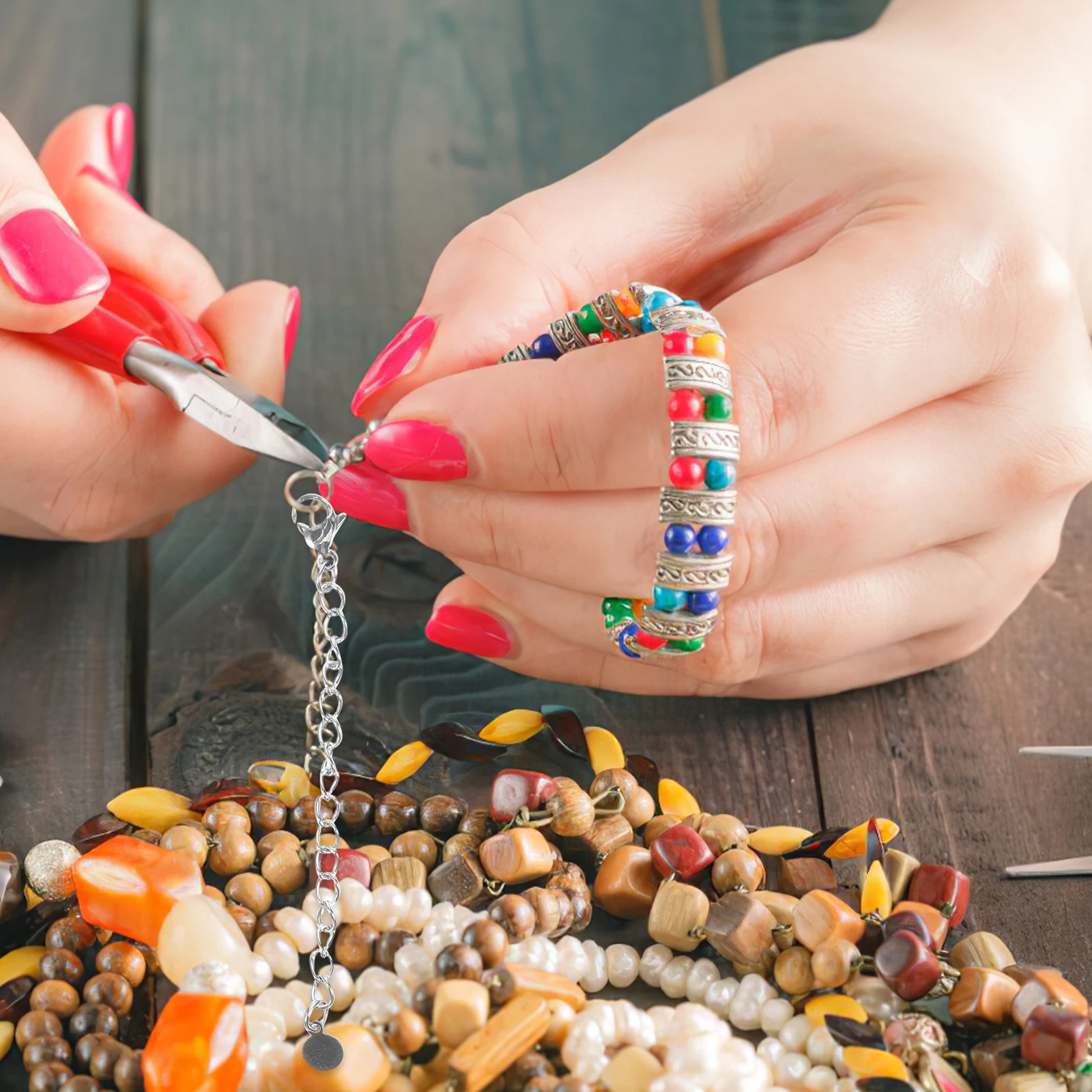 

20Pcs Clasp Jewelry Extender Set Stainless Steel Chain Extensions for DIY Necklaces Bracelets Accessories