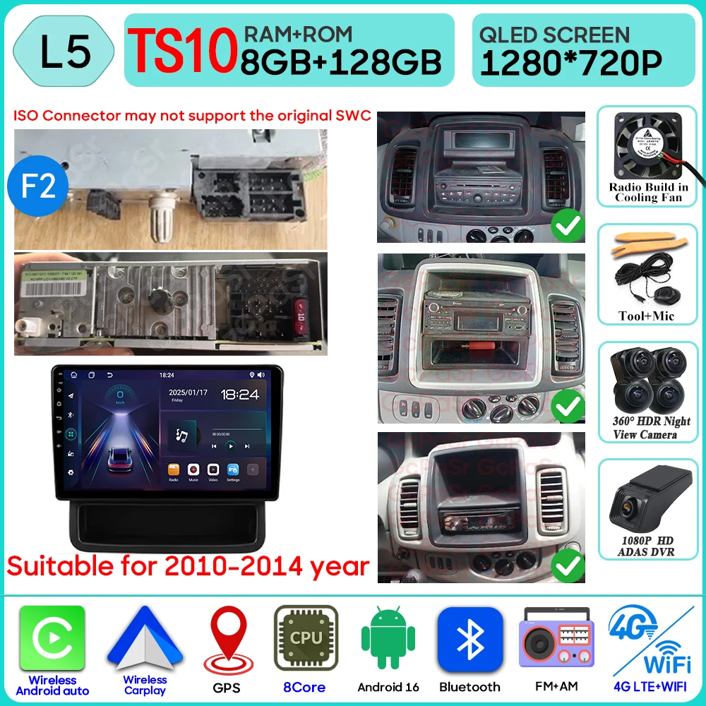 Autoradio Voor Renault Trafic 2 Voor Opel Vivaro EEN Voor Nissan primastar 2001-2014 Video Player Carplay Geen 2din multimedia GPS BT