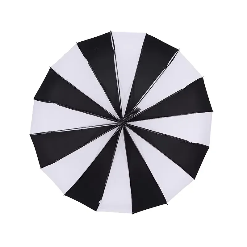Customizable 8 Rib Wedding Parasol with Poe Hook Handle Manual Windproof Straight Pagoda Style Umbrella for Bridal Ceremony