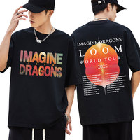 Imagine Dragons Loom World Tour 2025 T-shirt Men Women Fashion Vintage Hip Hop Oversized Short Sleeve Cotton Casual Tee Shirts