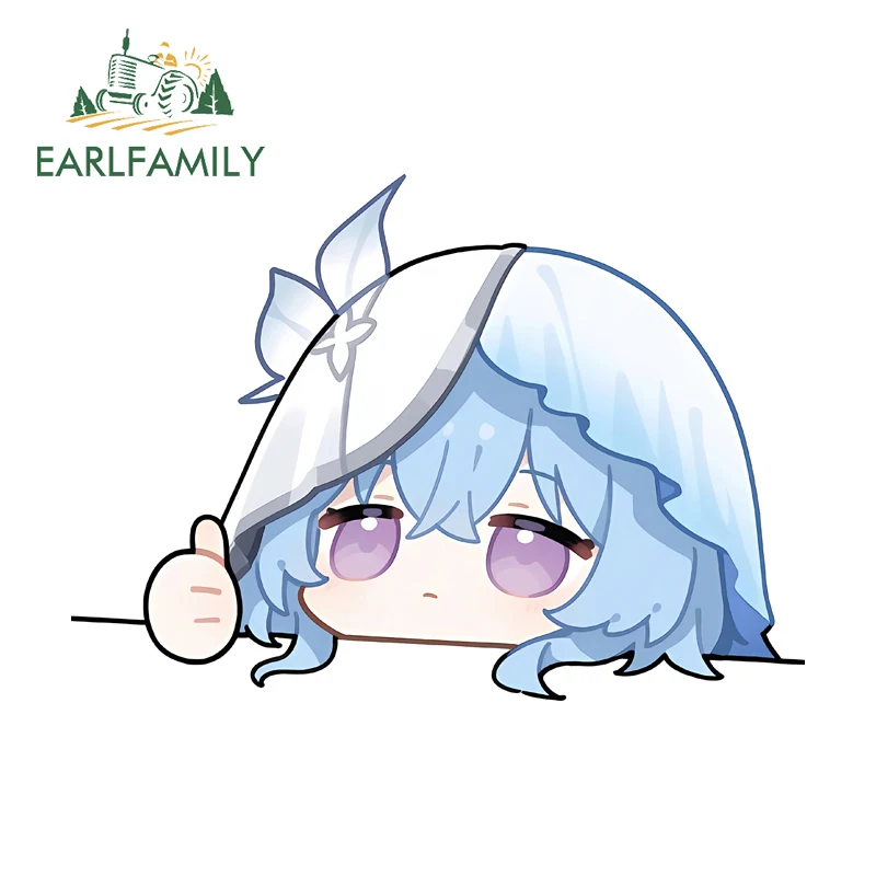 EARLFAMILY Shorekeeper Peeker Autoaufkleber und -aufkleber, beliebtes Anime-Thema, Kraftstofftankdeckel, Kofferraumaufkleber, geeignet für Autodekoration