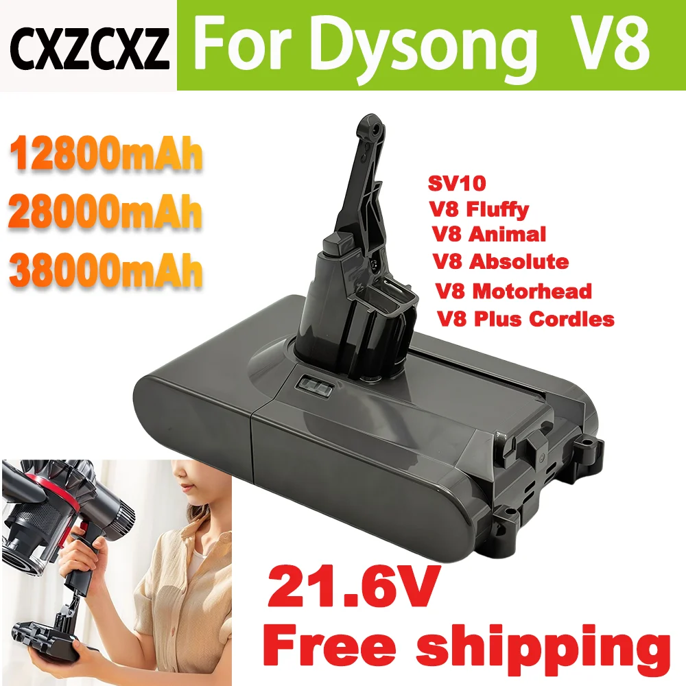 

CXZCXZ 21.6V vacuum cleaner battery, suitable for Dyson V8 Animal Absolute Motorhead Fluffy Plus Cordless sv10