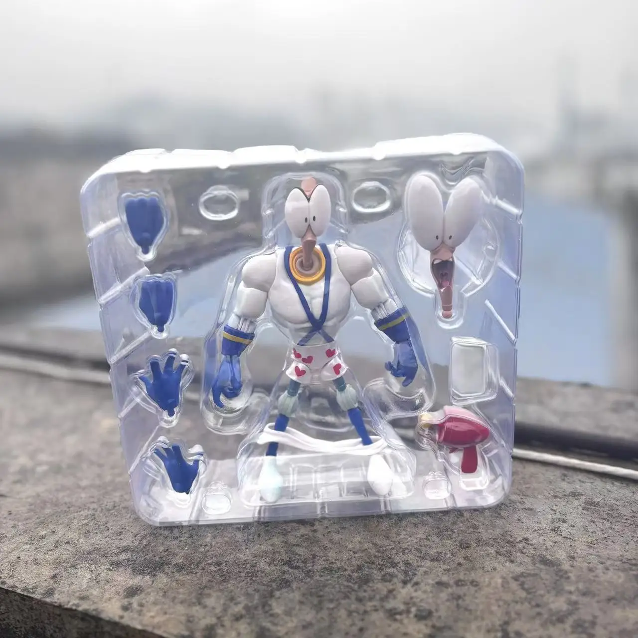 PDNA دودة الأرض جيم عمل الشكل دودة الجسم Psy-Crow بوب القاتل الذهب الأسماك المخاط ألعاب شخصيات الحركة 15 سنتيمتر #2