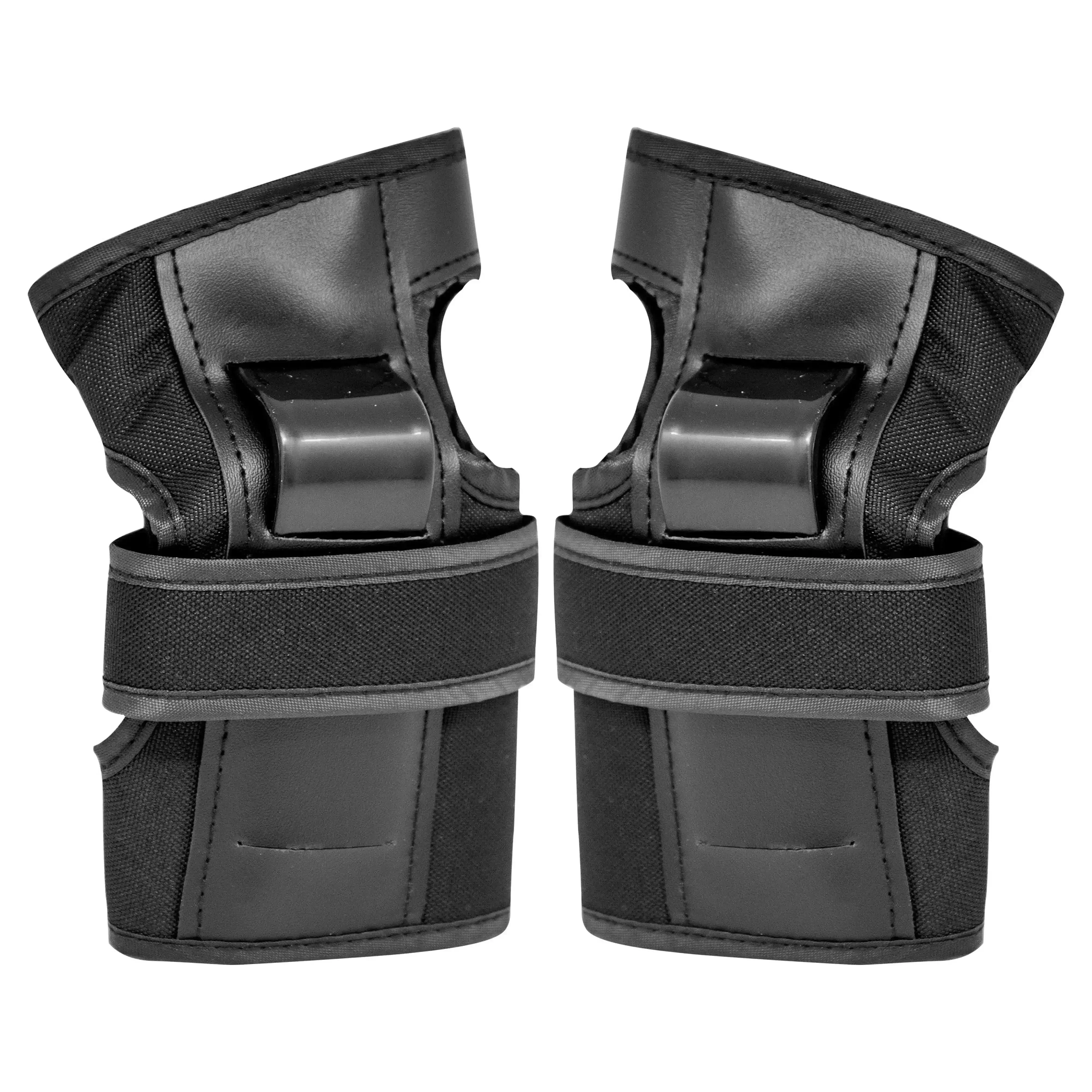 Черный комплект защитного снаряжения из 6 предметов с защитой от локтей/колен/на запястья, для безопасности езды на скутере, скейтборде и велосипеда