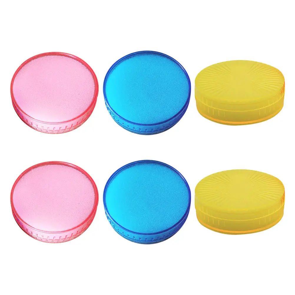 6Pcs Finger Sponge Cash Counting Moistener Round Hand Sponge Fingertip Paper Moistener Office Document Handling Accessory