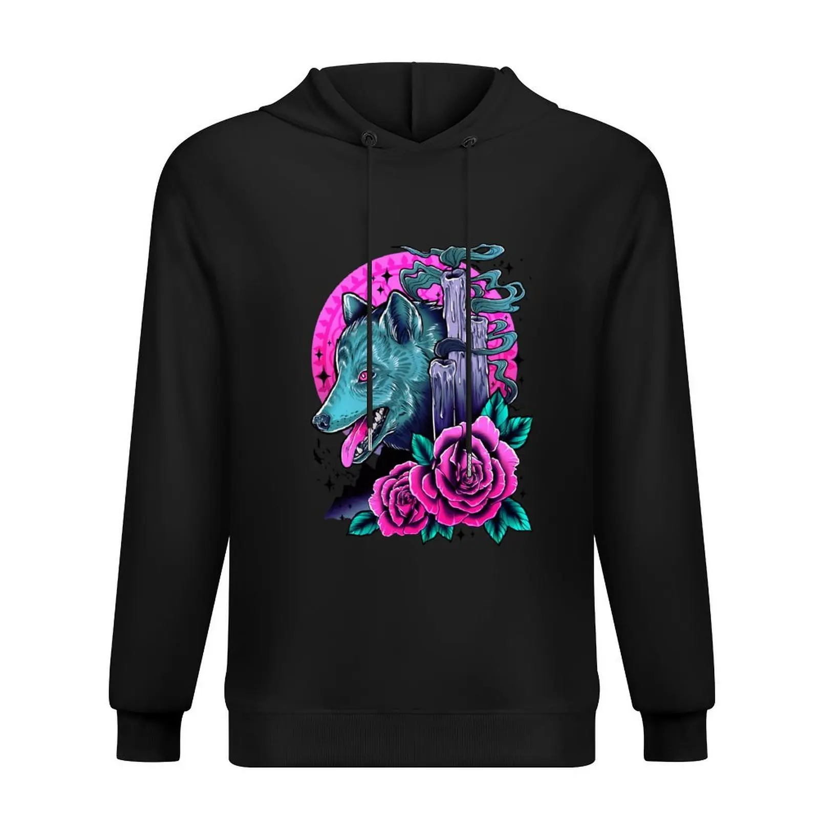 

Wolf Candles Hoodie men clothes anime clothing men wear graphic t shirts men hoodie