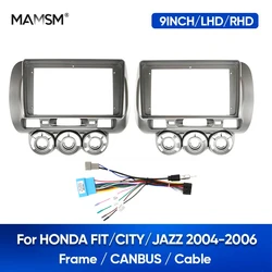 MAMSM Car DVD Fascia Multimedia For HONDA FIT CITY JAZZ 2004-2006 2 Din MP3 MP5 video Audio stereo panel frame cables Harnes