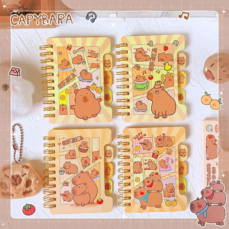 

kawaii stationery supplies offices accessories planner Aesthetic notebook capybara Portable Notepad Diary memo pad sketch book