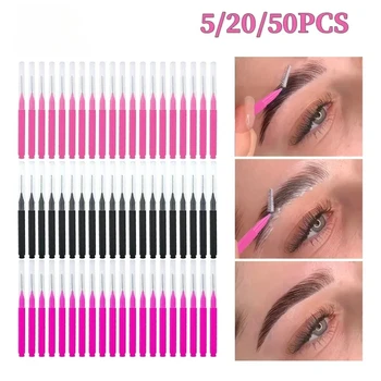 5/10/50PCS Mini Eyebrow Brush Brow Perm Brush Disposable Brow Lifting Brushes Bendable…