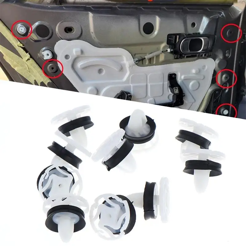 Auto Door Trim Panel Fastener Clips 10Pcs Durable Mounting Clips for  Laguna Megane Duster Replacement Accessories