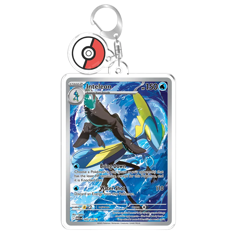 Keychain for Pokemon Rotom Ludicolo Riolu Sharpedo Anime Game Fans Gifts Recycled Acrylic Backpack Pendant Decoration Rare Toy view 3