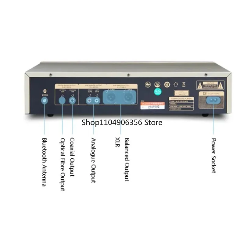 

for Lossless HIFI CD Player Bluetooth 5.0 OPA1612 Operational Amplifier DTS CD Music Player 24bit 192KHz Decoding XLR Outputs