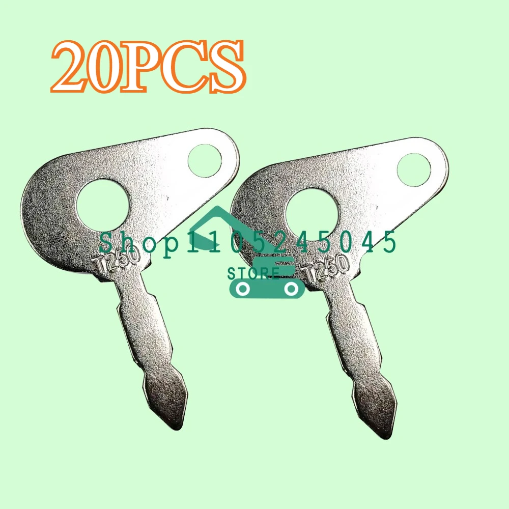 

20pcs T250 Tractors Excavator Heavy Equipment Keys for Lucas Benford Terex Cace Ford Massey Ferguson Master Plant 54324157